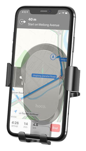 Hoco Ventilatierooster Telefoonhouder Auto met Draadloze Oplader 15W afbeelding 5