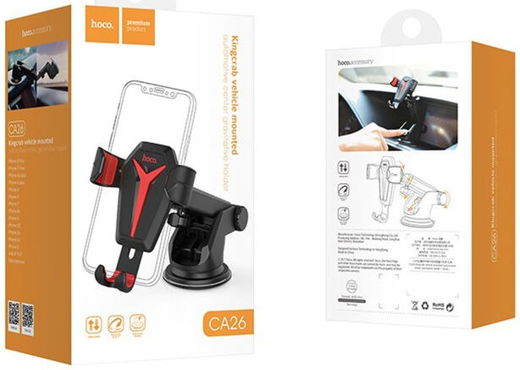 Hoco CA26 Universele Telefoonhouder Auto Dashboard met Zuignap Zwart afbeelding 8