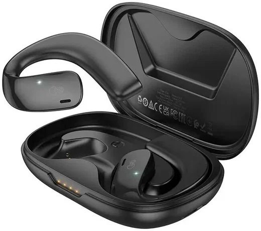 HOCO Draadloze Oordopjes Bluetooth 5.3 Oorhaak 12 Uur Batterij Zwart afbeelding 1
