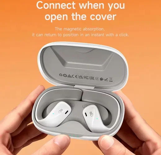 HOCO Draadloze Oordopjes Bluetooth 5.3 Oorhaak 12 uur Batterij Wit afbeelding 6