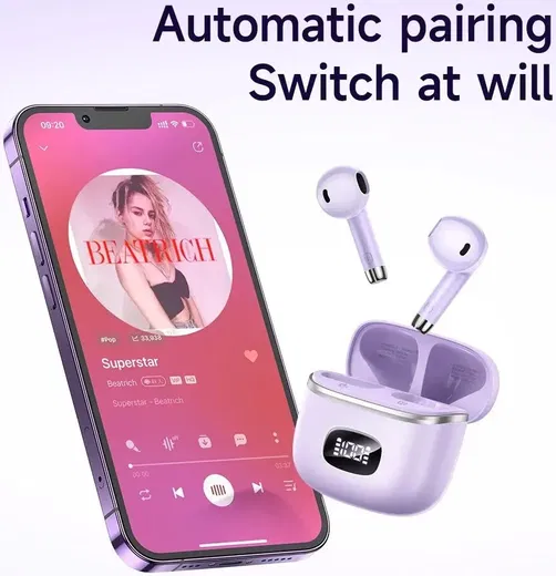 Hoco EQ1 True Wireless Headset Bluetooth 5.3 Draadloze Oortjes Wit afbeelding 5