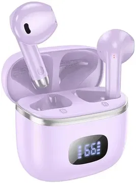 Hoco EQ1 True Wireless Headset Bluetooth 5.3 Draadloze Oortjes Paars