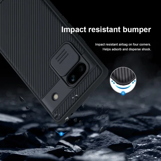 Nillkin CamShield Google Pixel 7a Hoesje met Camera Slider Blauw afbeelding 7