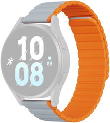 Dux Ducis LD Strap - Universeel Smartwatch Bandje 22MM - Grijs Oranje afbeelding
