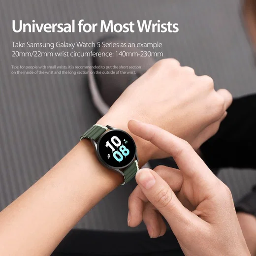 Dux Ducis LD Strap - Universeel Smartwatch Bandje 22MM - Groen afbeelding 4