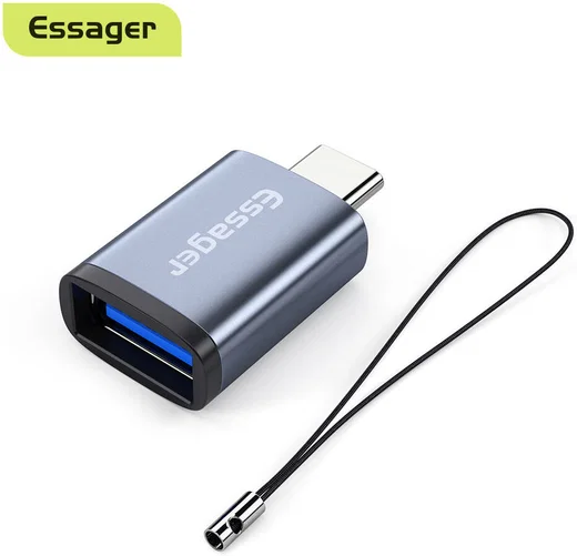 Essager 3A USB-C naar USB 3.0 Converter/Adapter met Koord Grijs afbeelding 7