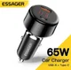 Essager 65W Fast Charge Autolader met Digitaal Display USB/USB-C Zwart afbeelding 7