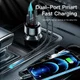 Essager 65W Fast Charge Autolader met Digitaal Display USB/USB-C Blauw afbeelding 4