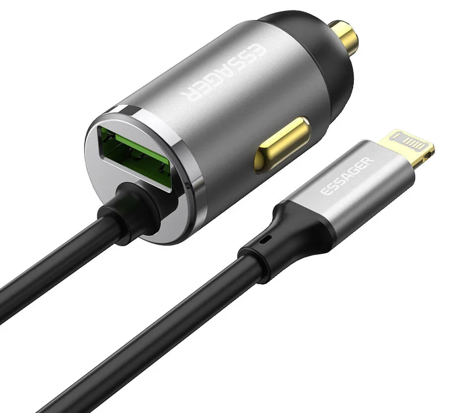 Essager 20W Fast Charge Autolader USB met Lightning Kabel 1.5M afbeelding 1