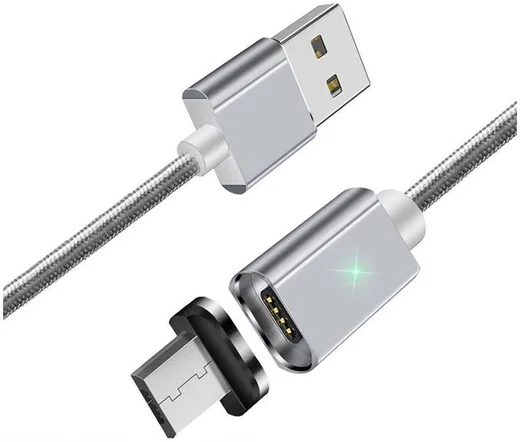 Essager 2.4A USB naar Micro-USB Fast Charge Oplaad Kabel 2M Zilver afbeelding 1