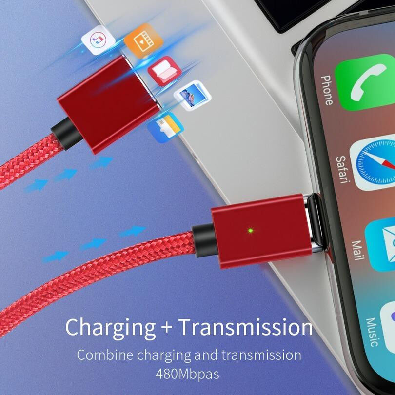 Essager 2.4A USB naar Micro-USB Fast Charge Oplaad Kabel 2M Zilver afbeelding 3