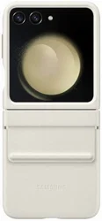Origineel Samsung Galaxy Z Flip 5 Hoesje Flap ECO-Leather Case Cream afbeelding