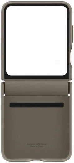 Origineel Samsung Galaxy Z Flip 5 Hoesje Flap ECO-Leather Case Etoupe afbeelding 6