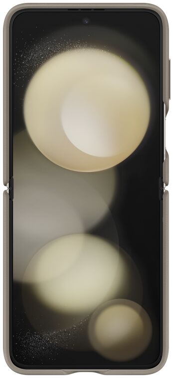 Origineel Samsung Galaxy Z Flip 5 Hoesje Flap ECO-Leather Case Etoupe afbeelding 4