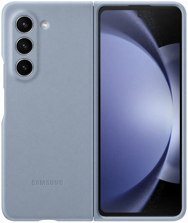 Origineel Samsung Galaxy Z Fold 5 Hoesje ECO-Leather Case Blue afbeelding 1