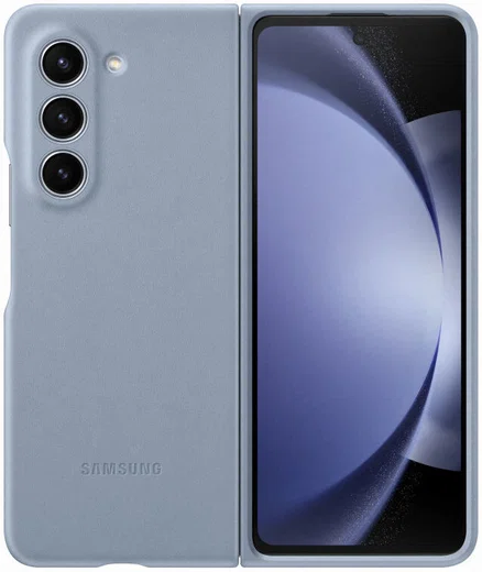 Origineel Samsung Galaxy Z Fold 5 Hoesje ECO-Leather Case Blue afbeelding 1