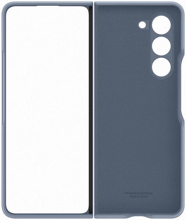 Origineel Samsung Galaxy Z Fold 5 Hoesje ECO-Leather Case Blue afbeelding 5