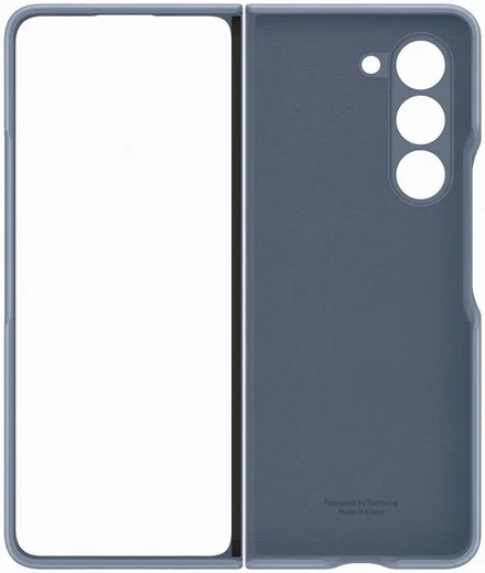 Origineel Samsung Galaxy Z Fold 5 Hoesje ECO-Leather Case Blue afbeelding 5