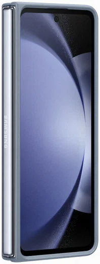 Origineel Samsung Galaxy Z Fold 5 Hoesje ECO-Leather Case Blue afbeelding 2