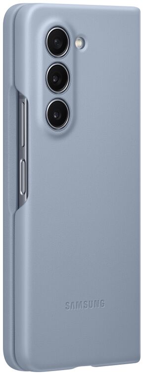 Origineel Samsung Galaxy Z Fold 5 Hoesje ECO-Leather Case Blue afbeelding 4
