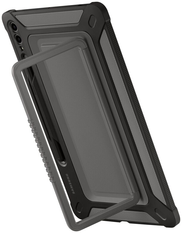 Originele Samsung Galaxy Tab S10+ / S9+ Hoes Outdoor Cover Zwart afbeelding 2