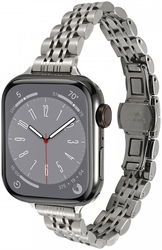 Apple Watch Bandje - 1-10/SE - 42/41/40/38MM - Roestvrij Staal - Zilver afbeelding