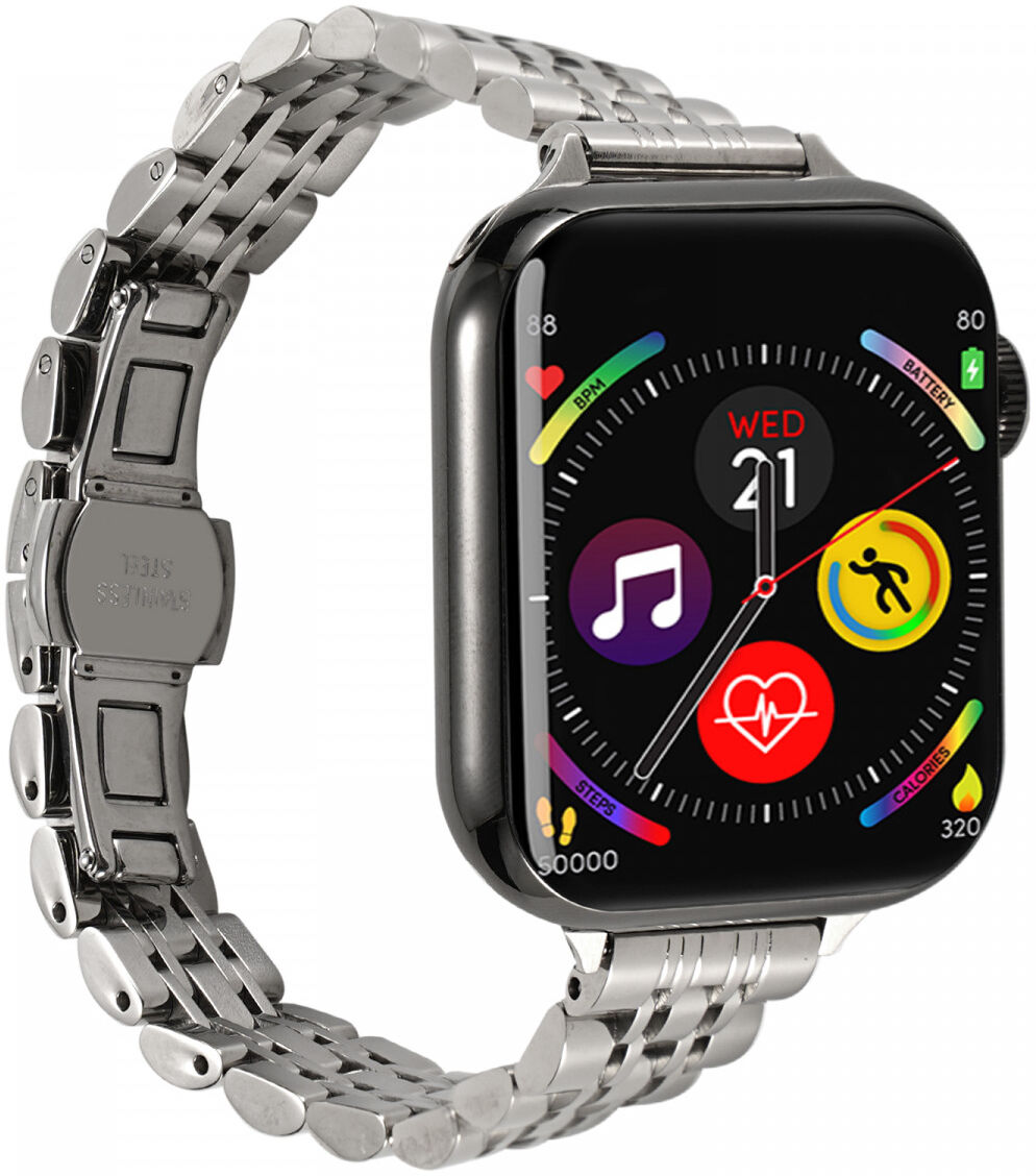 Apple Watch Bandje - 1-10/SE - 42/41/40/38MM - Roestvrij Staal - Zilver afbeelding 7