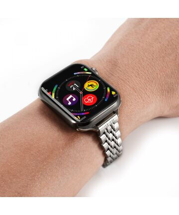 Apple Watch Bandje - 1-10/SE - 42/41/40/38MM - Roestvrij Staal - Zilver afbeelding 2