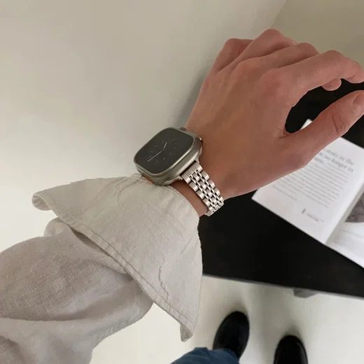 Apple Watch Bandje - 1-10/SE - 42/41/40/38MM - Roestvrij Staal - Zilver afbeelding 5