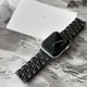 Apple Watch Bandje - 1-10/SE/Ultra - 49/46/45/44/42MM - Roestvrij Staal - Zwart afbeelding 2