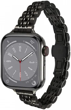 Apple Watch Bandje - 1-10/SE/Ultra - 49/46/45/44/42MM - Roestvrij Staal - Zwart