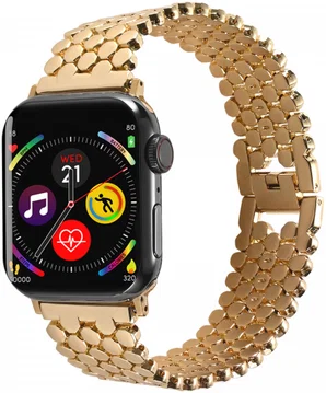 Apple Watch Bandje - 1-10/SE - 42MM/41MM/40MM/38MM - Honingraat - RVS - Goud
