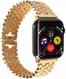 Apple Watch Bandje - 1-10/SE - 42MM/41MM/40MM/38MM - Honingraat - RVS - Goud afbeelding 7