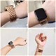 Apple Watch Bandje - 1-10/SE - 42MM/41MM/40MM/38MM - Honingraat - RVS - Roze afbeelding 4