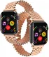 Apple Watch Bandje - 1-10/SE - 42MM/41MM/40MM/38MM - Honingraat - RVS - Roze afbeelding 2
