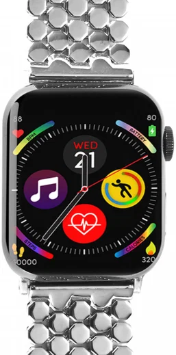 Apple Watch Bandje - 1-10/SE - 42MM/41MM/40MM/38MM - Honingraat - RVS - Zilver afbeelding 6