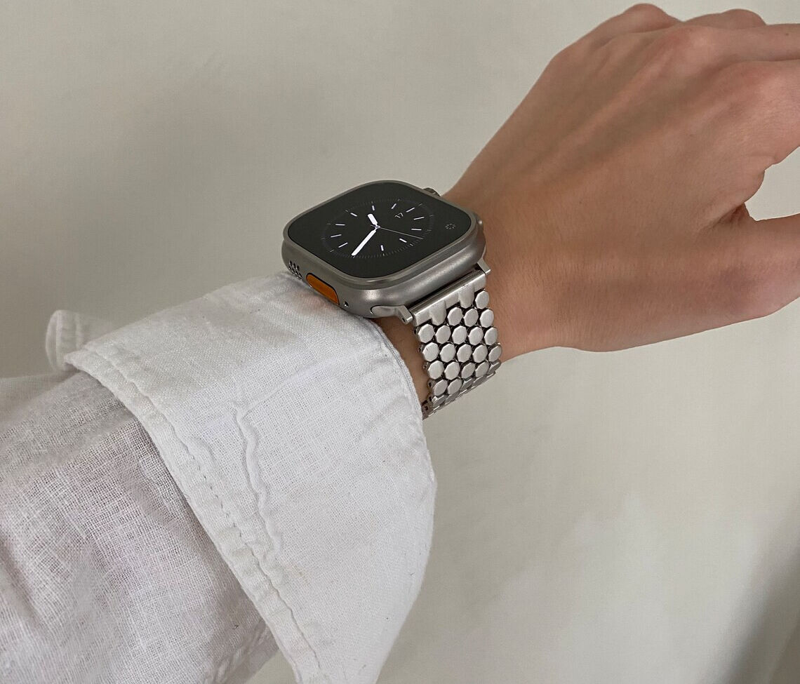 Apple Watch Bandje - 1-10/SE - 42MM/41MM/40MM/38MM - Honingraat - RVS - Zilver afbeelding 4