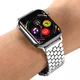 Apple Watch Bandje - 1-10/SE - 42MM/41MM/40MM/38MM - Honingraat - RVS - Zilver afbeelding 3