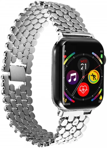 Apple Watch Bandje - 1-10/SE - 42MM/41MM/40MM/38MM - Honingraat - RVS - Zilver afbeelding 5