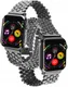 Apple Watch Bandje - 1-10/SE/Ultra - 49/46/45/44/42MM - Honingraat RVS - Zwart afbeelding 2