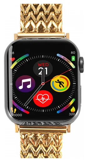 Apple Watch Bandje - 1-10/SE - 42MM/41MM/40MM/38MM - Gevlochten - Staal - Goud afbeelding 5