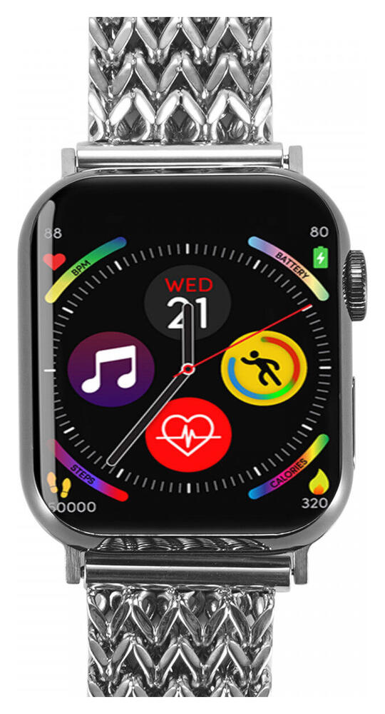 Apple Watch Bandje - 1-10/SE - 42MM/41MM/40MM/38MM - Gevlochten - Staal - Zilver afbeelding 6