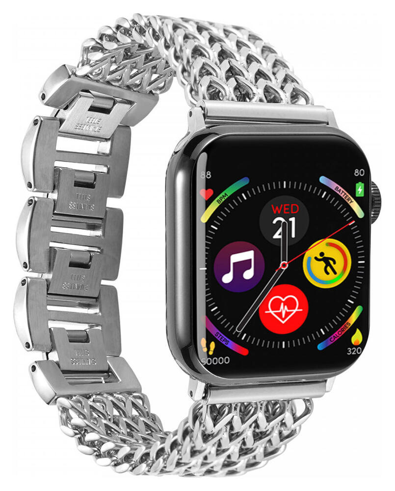 Apple Watch Bandje - 1-10/SE - 42MM/41MM/40MM/38MM - Gevlochten - Staal - Zilver afbeelding 7