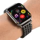 Apple Watch Bandje - 1-10/SE/Ultra 49MM/46MM/45MM/44MM/42MM - Stalen - Zwart afbeelding 3