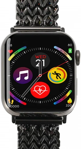 Apple Watch Bandje - 1-10/SE/Ultra 49MM/46MM/45MM/44MM/42MM - Stalen - Zwart afbeelding 6