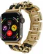 Apple Watch Band - 1-10/SE - 42MM/41MM/40MM/38MM - Gevlochten - RVS - Goud Zwart