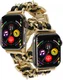 Apple Watch Band - 1-10/SE - 42MM/41MM/40MM/38MM - Gevlochten - RVS - Goud Zwart afbeelding 2