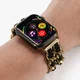 Apple Watch Band - 1-10/SE - 42MM/41MM/40MM/38MM - Gevlochten - RVS - Goud Zwart afbeelding 3