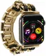 Apple Watch Band - 1-10/SE - 42MM/41MM/40MM/38MM - Gevlochten - RVS - Goud Zwart afbeelding 5