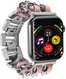 Apple Watch Band - 1-10/SE - 42MM/41MM/40MM/38MM - Gevlochten - RVS - Roze afbeelding 5